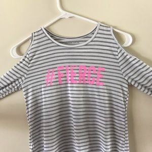 A long sleeve cold shoulder